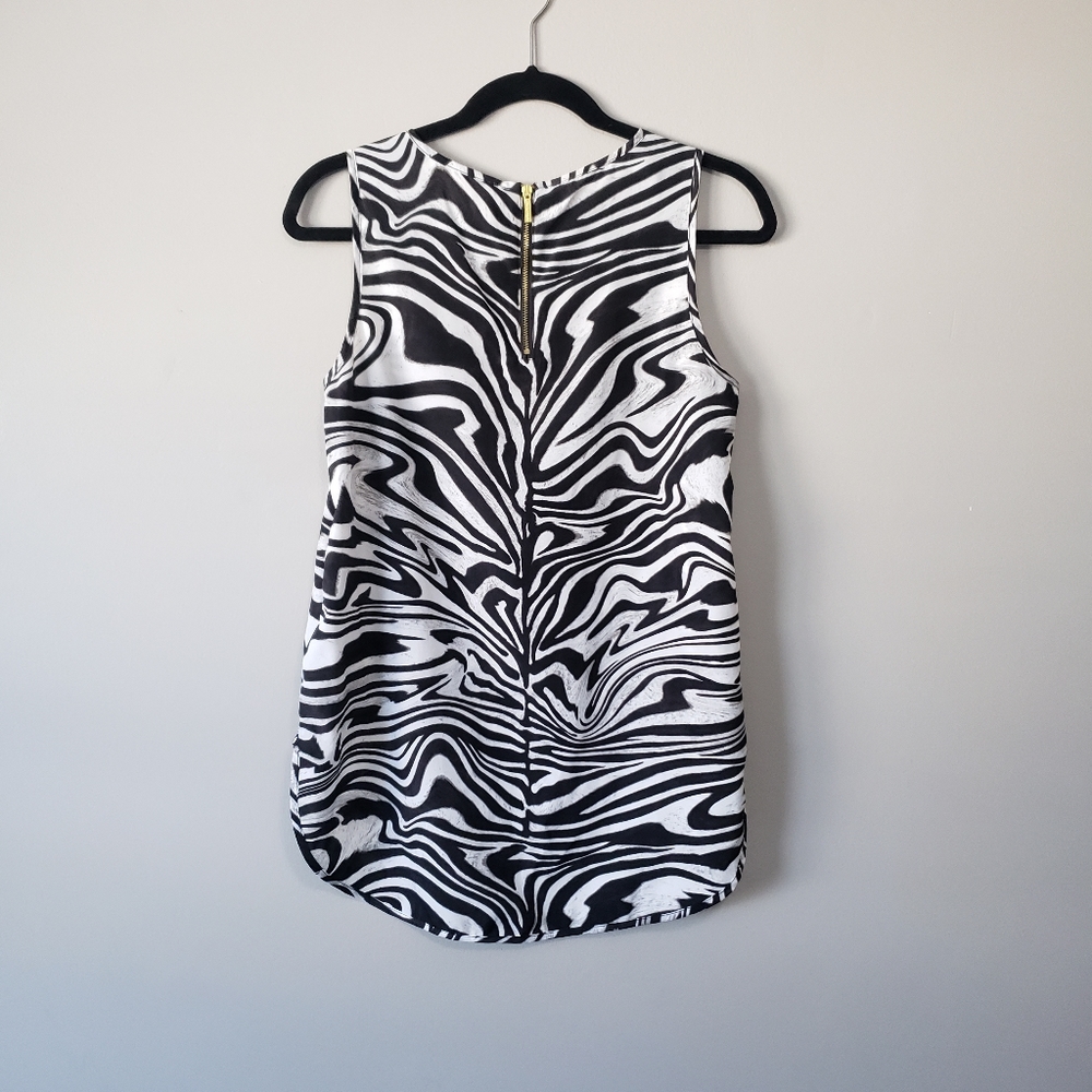 Like New Michael Kors Zebra Print Top Blouse! - Picture 4 of 5